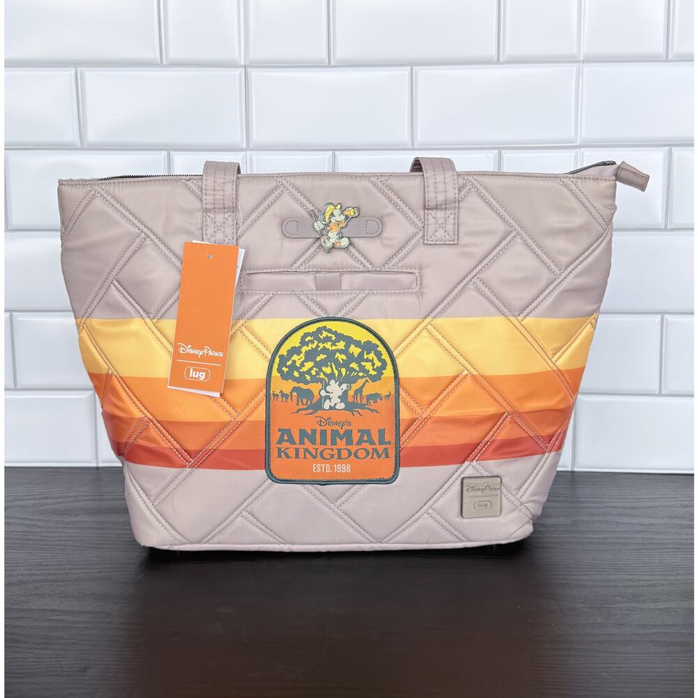 Disney x Lug Animal Kingdom Skyliner Tote Bag Tree of Life Mickey Charm NWT